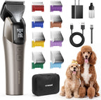 oneisall Dog Clippers for Grooming Thick Hair, Professional 9000RPM 5 Speed with 5 in 1 DLC Blade, 280min Cordless, Low Noise Dog Grooming Kit with 8 Metal Combs Carring Case for Dogs Cats Homepro A1 - Image 10