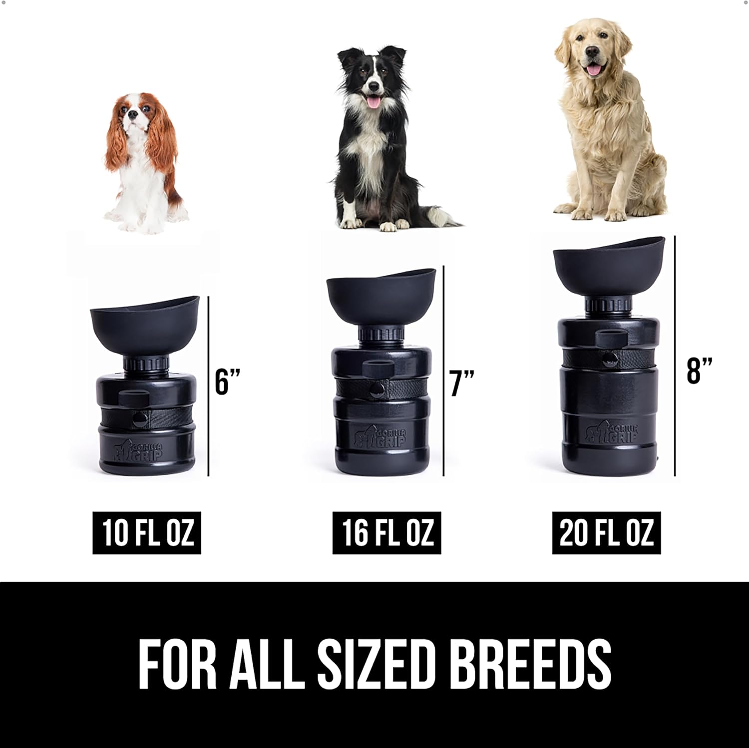 Gorilla Grip lightweight pet travel accessory being carried by its integrated durable wrist strap during an outdoor walk.