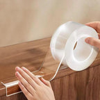 Kaiyuer clear edge protector strip installed on a coffee table
