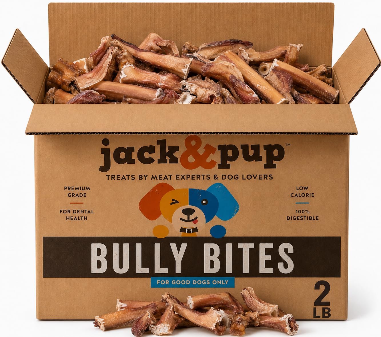 Jack&Pup Bully Bites for Dogs (1 lb. Bag), Small Bully Sticks for Small Dogs, 1-3 Inch Dog Chews for Puppies, Seniors and Smaller Dogs - Image 9