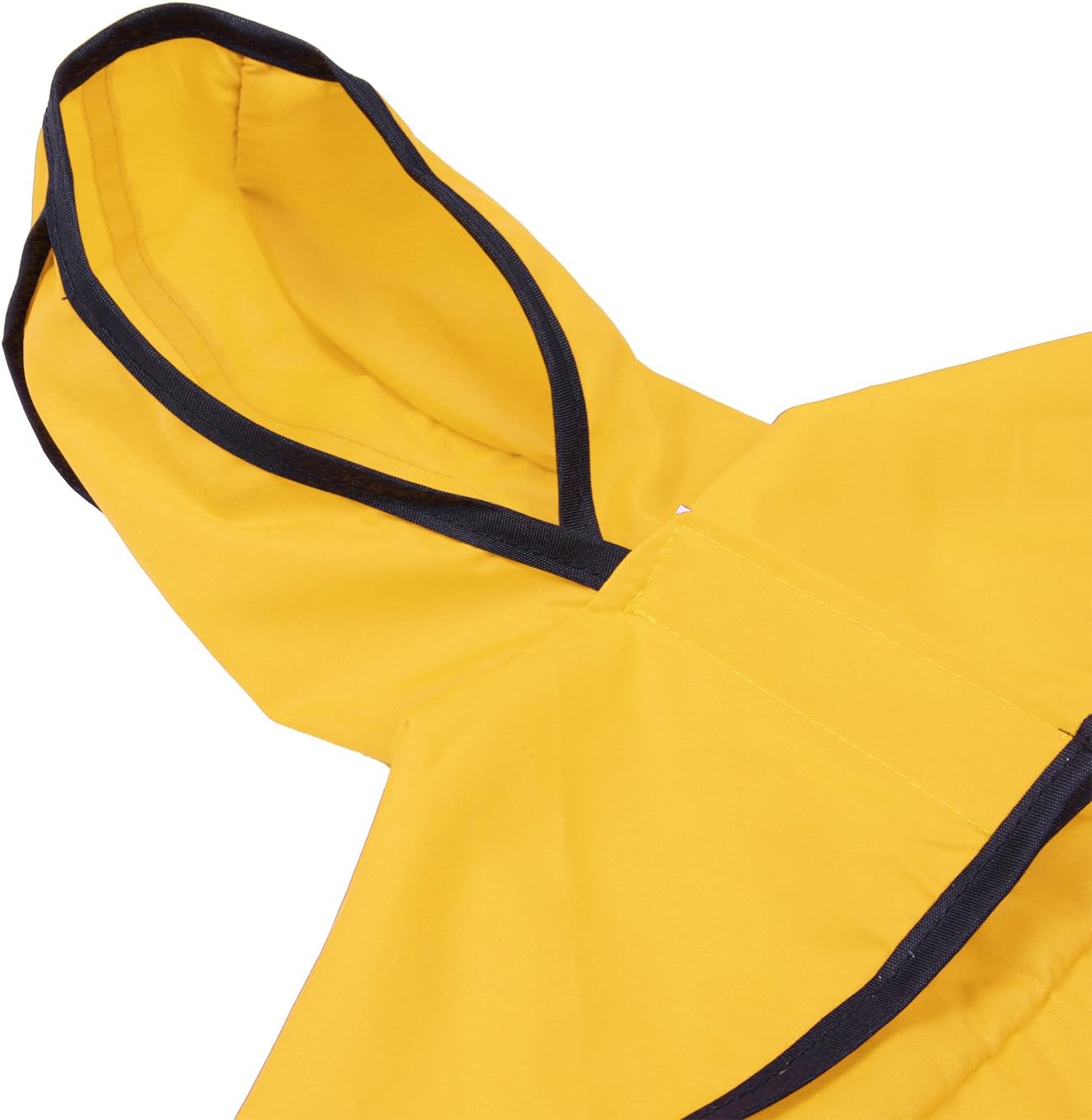 HDE imported dog rain coat with integrated leash hole access