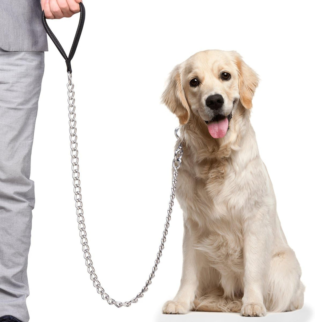 Heavy Duty Dog Leash,Metal Dog Chain Leash with Padded Handle for Large & Medium Size Dogs (6 ft. x 3.0 mm (25-120 lbs.)) - Image 9