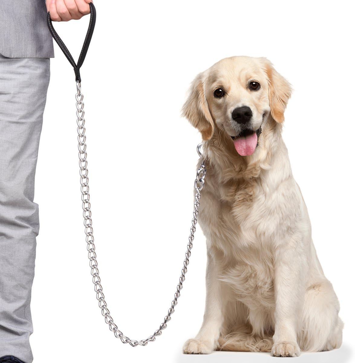 Heavy Duty Dog Leash,Metal Dog Chain Leash with Padded Handle for Large & Medium Size Dogs (6 ft. x 3.0 mm (25-120 lbs.)) - Image 9