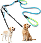 XiaZ Double Dog Leash for Two Dogs, No Tangle with 360 degrees Swivel & 4 Comfortable Handles, Heavy Duty Dual Dog Leash with Highly Reflective Rope, Adjustable Split Leash for Small Medium Dogs, 3/8"Black - Image 10