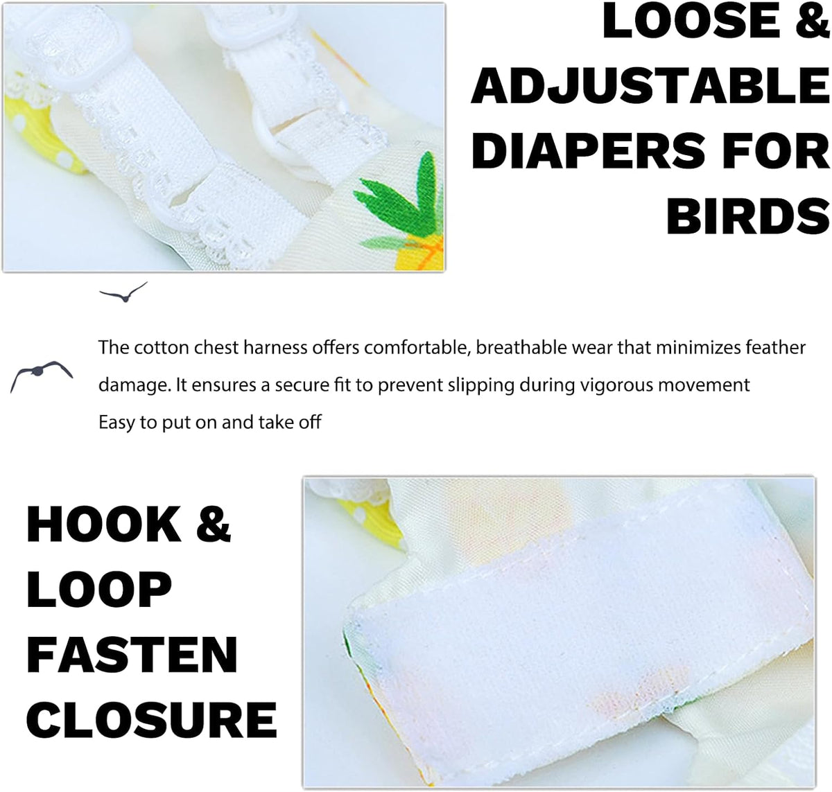 Close-up of waterproof inner layer on QBLEEV bird clothes
