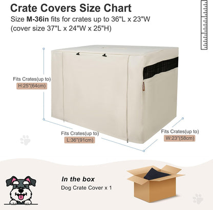 HiCaptain water resistant polyester dog kennel cover protecting an outdoor crate