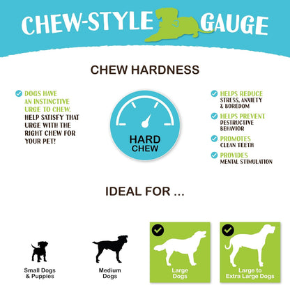 All natural single ingredient beef hide dog bone for dental health