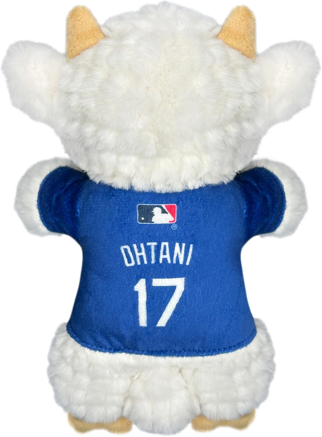 Pets First baseball player plush pet toy showing the embroidered Ohtani name and number seventeen details.