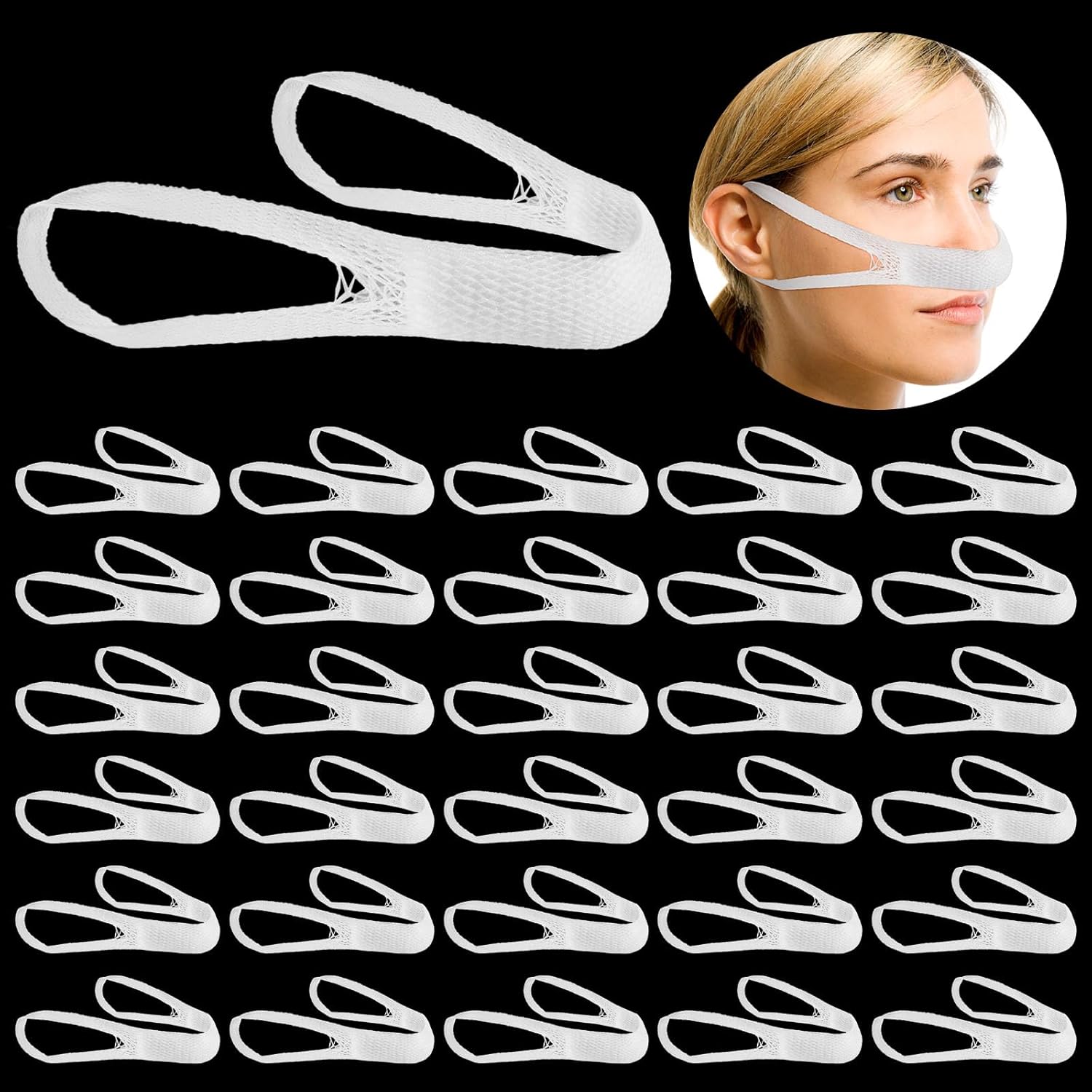 Patelai Elastic Nose Bandage front view of 30 piece pack for post-surgery care