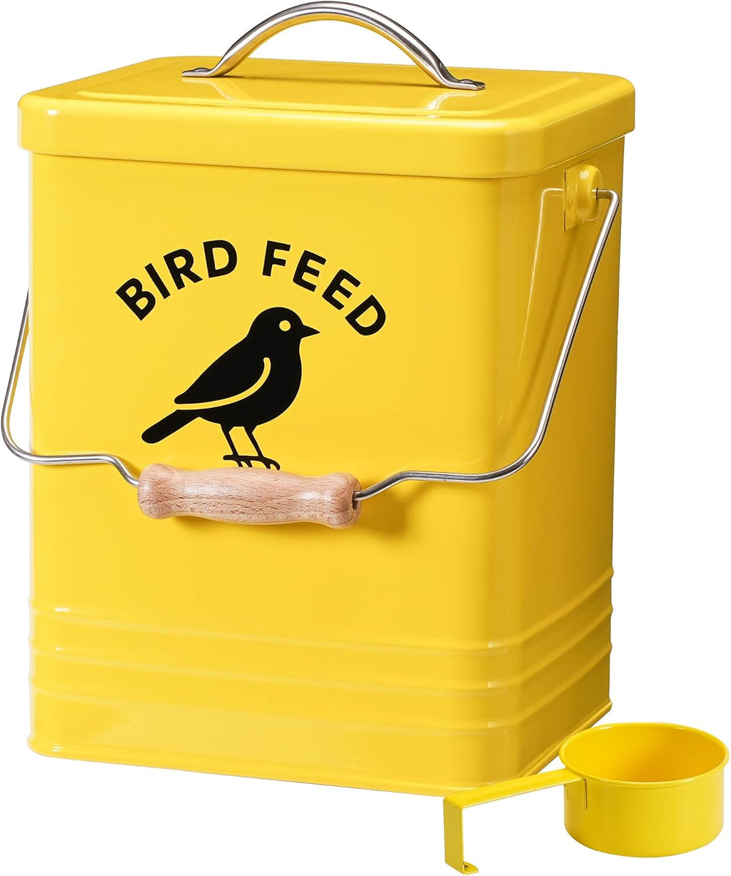 Bird Seed Storage Container, Airtight Metal Bird Food Canister - Image 9
