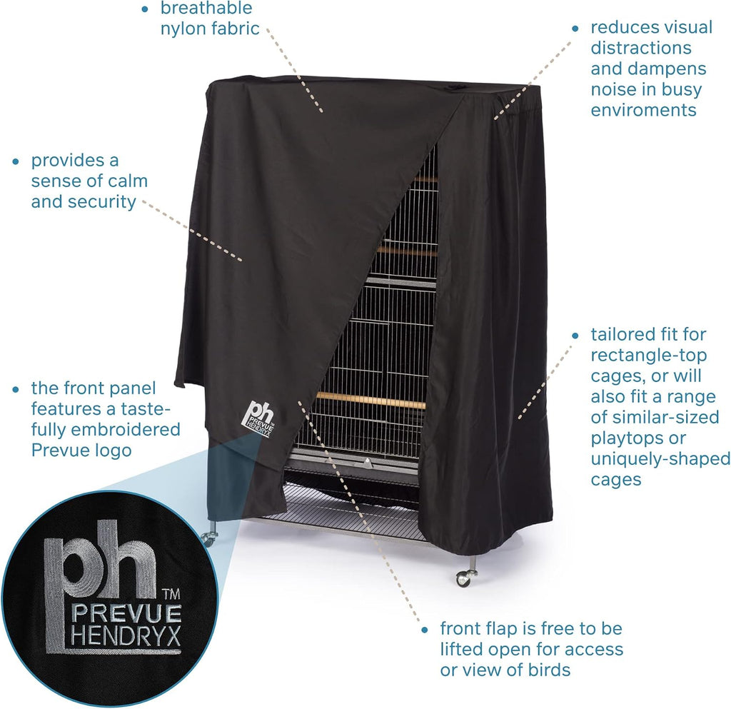 Close up of breathable nylon fabric on Prevue bird cage cover