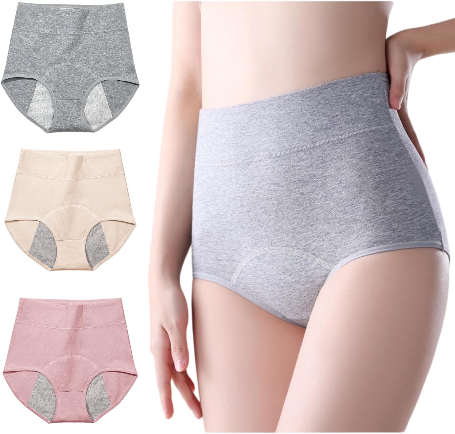 Vokan women incontinence underwear 3 pack front view
