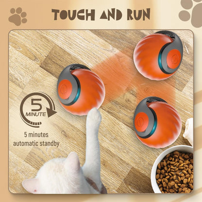 Orange and blue electronic cat teaser toys showcasing full replacement accessories bundle