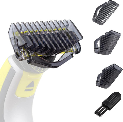 Cercgvel replacement guide combs kit front view showcasing three distinct trimmer guards on a white backdrop.