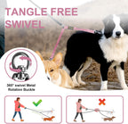 Reflective stitching visible on MingXpets leash at night