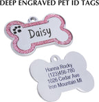 Double sided deep laser engraved cat nameplate tag in pink