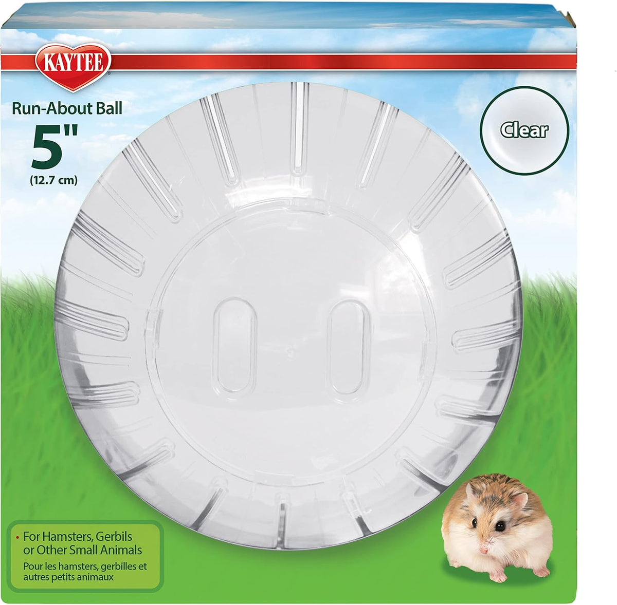 Kaytee clear plastic hamster ball side angle