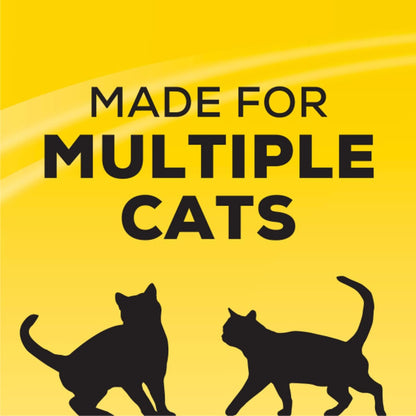 Purina Tidy Cats 16 lb bag next to cat litter box