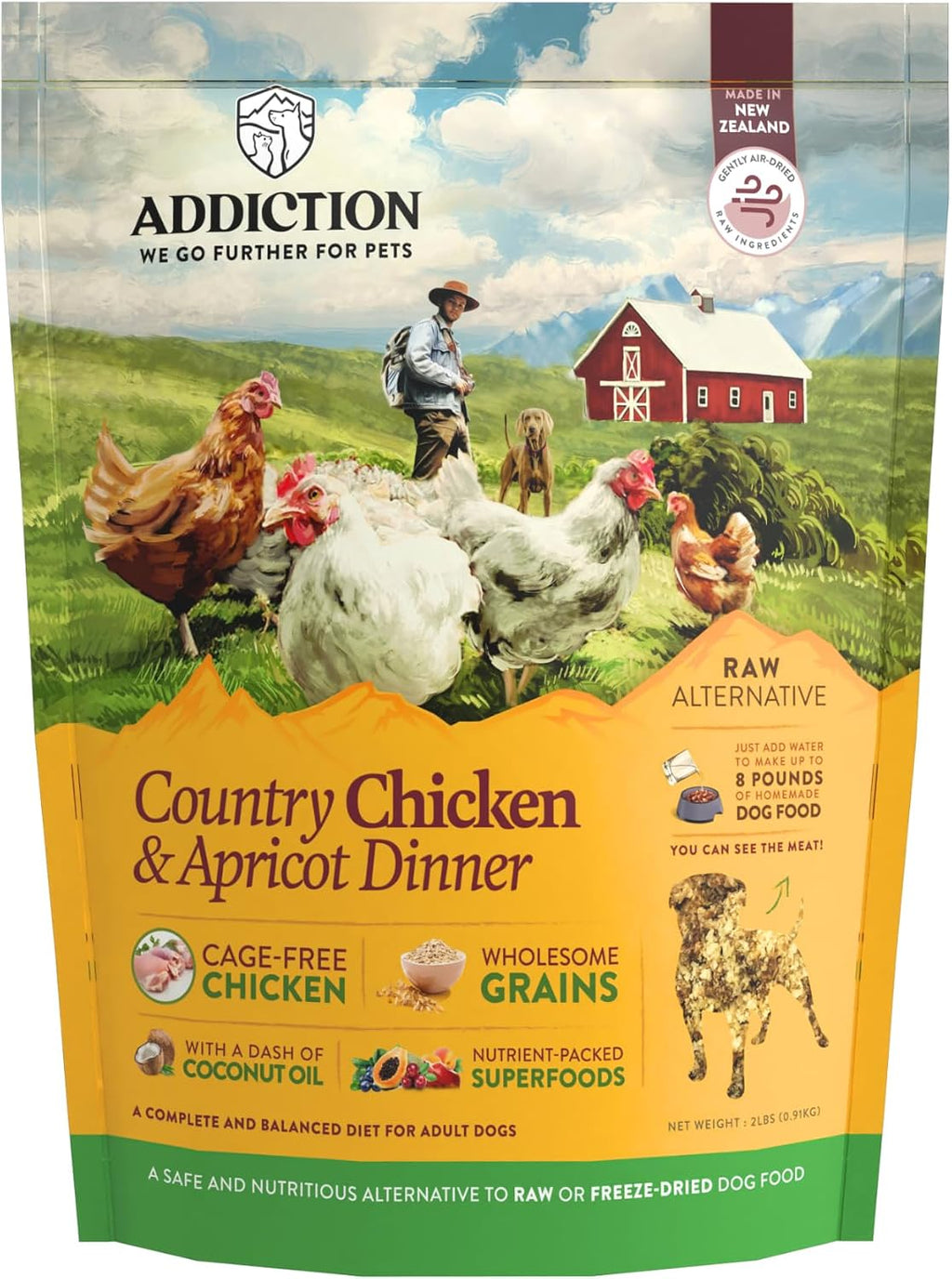 Addiction Outback Kangaroo Feast Air-Dried Grain-Free Dog Food - Complete Meal or Topper with Natural Ingredients for Digestive and Skin & Coat Health, 2lb - Image 14
