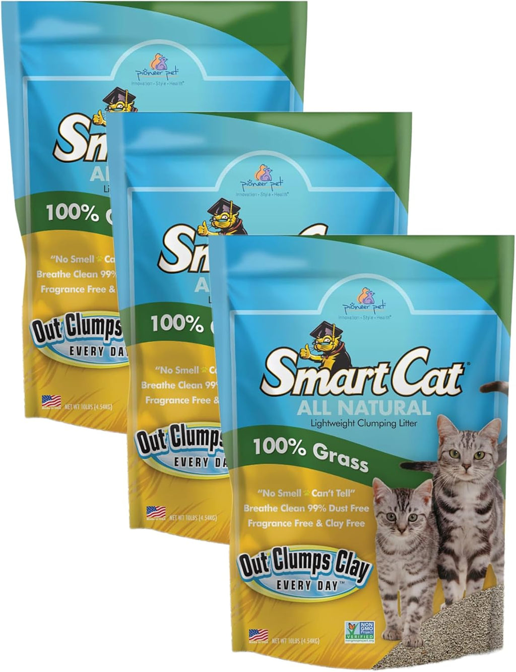SmartCat All Natural Clumping Cat Litter, 20 Pound (320oz 1 pack) - Alternative to Clay and Pellet Litter - Chemical and 99% Dust Free - Unscented and Lightweight - Image 10