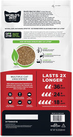 World's Best Cat Litter bag showing natural corn ingredients