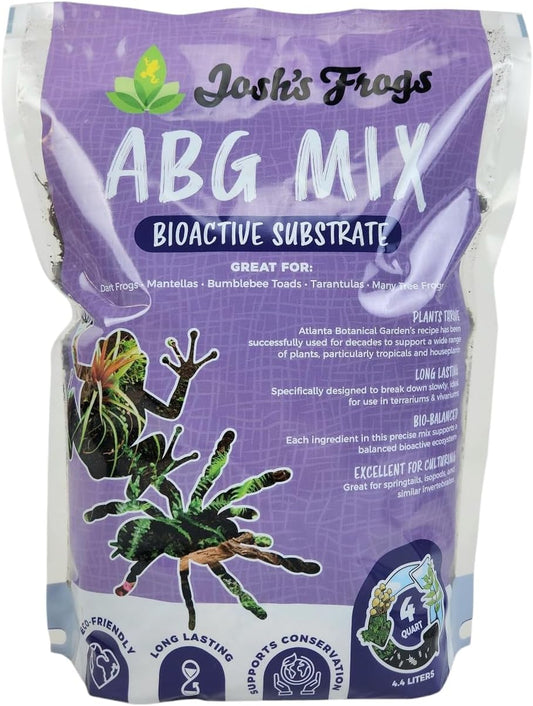 Josh's Frogs ABG Mix bioactive vivarium substrate front packaging view