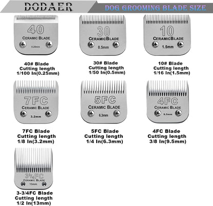 Premium stainless steel comb blades for pet grooming close up detailing