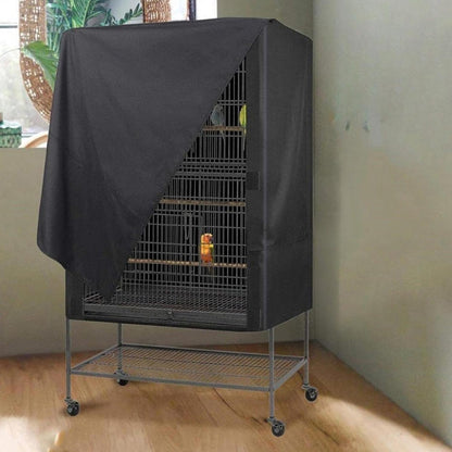 Black birdcage night cover blocking light for parakeets and cockatiels