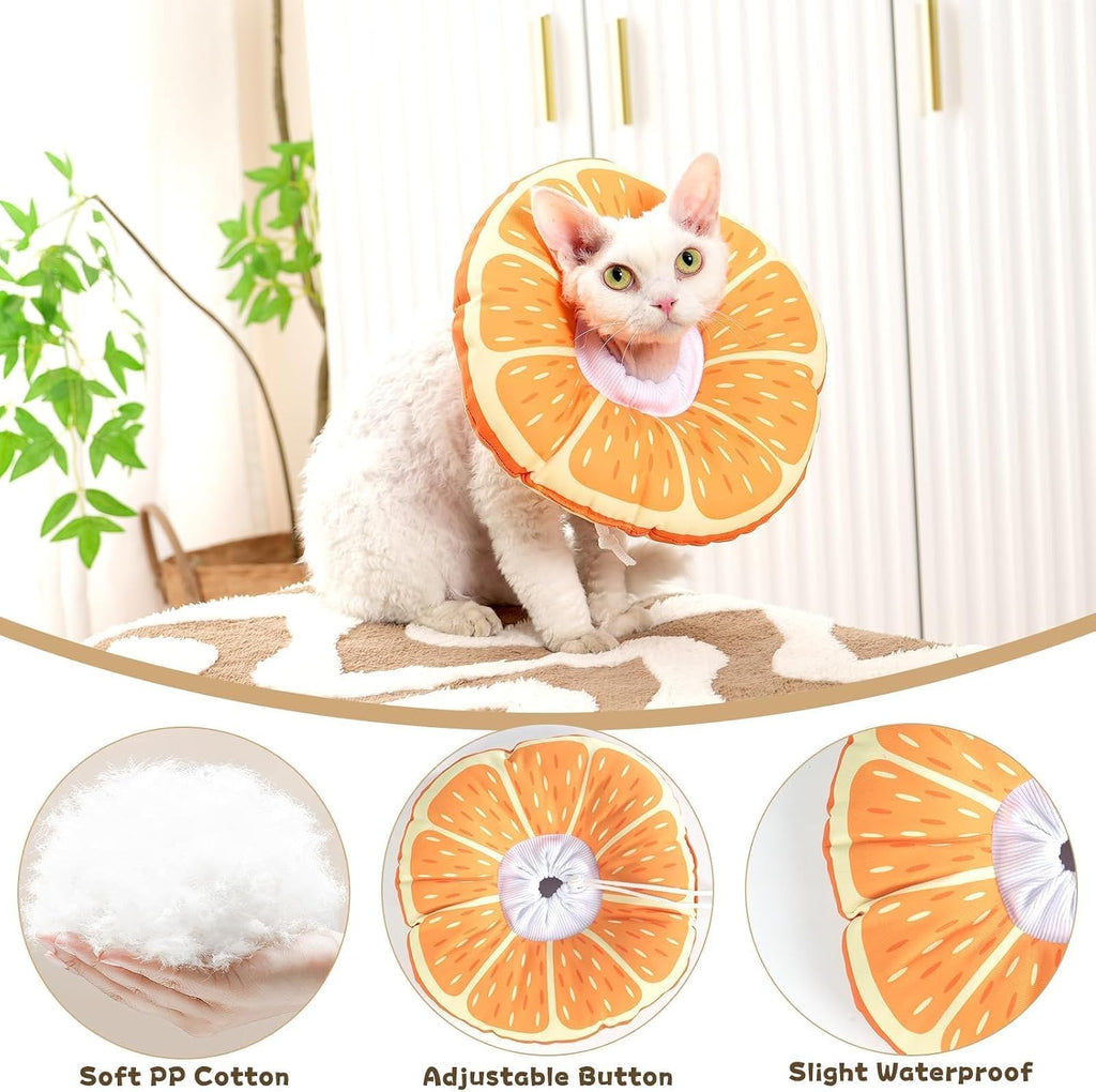 Hoopttay waterproof cat donut cone orange fruit pattern print