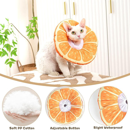 Hoopttay waterproof cat donut cone orange fruit pattern print