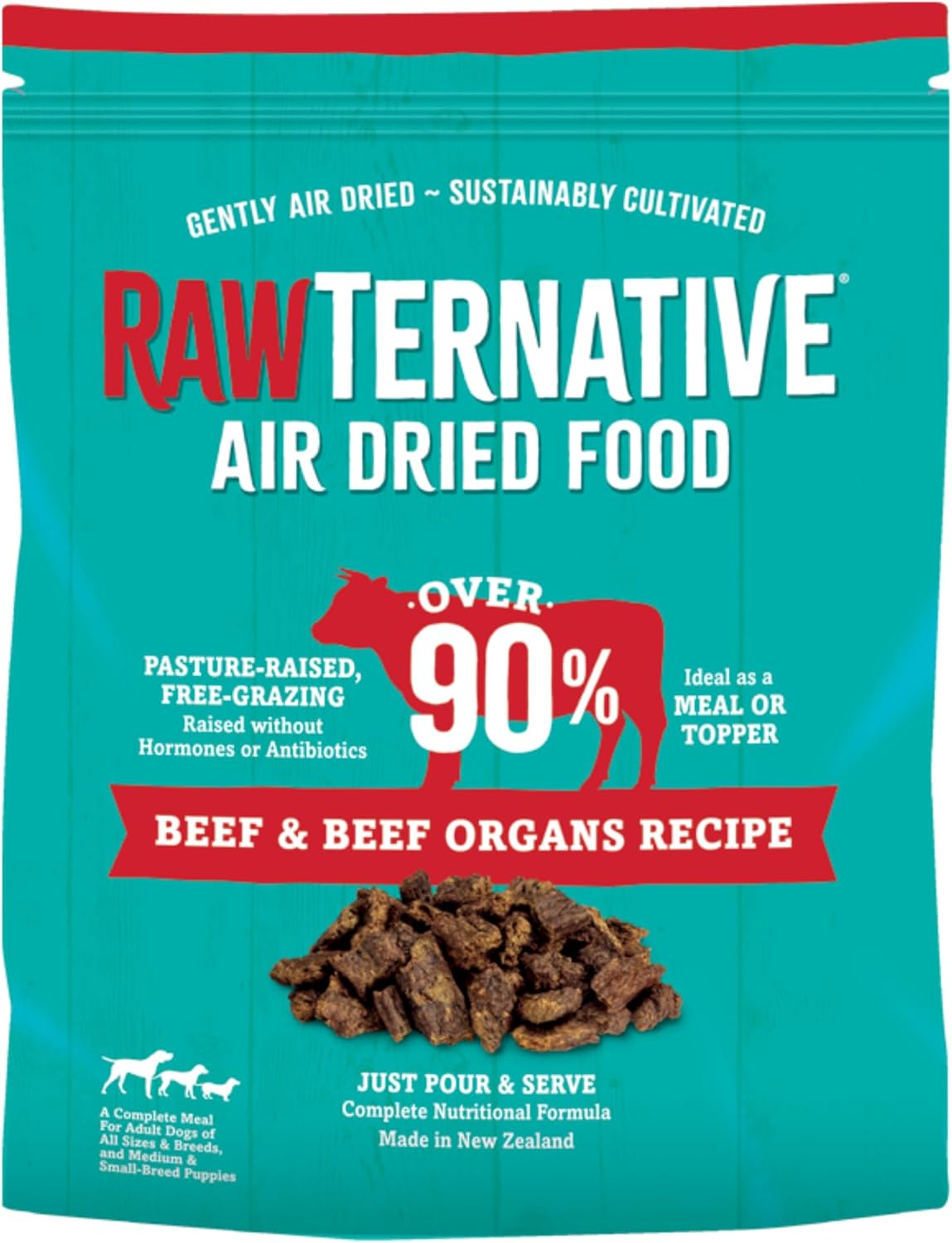 RawTernative Air Dried Dog Food, High Protein, Over 90% Real Salmon & Beef + New Zealand Green Mussels, Complete Meal or Topper, Grain Free, Gluten Free, Non GMO, (1 lb Bag) - Image 9