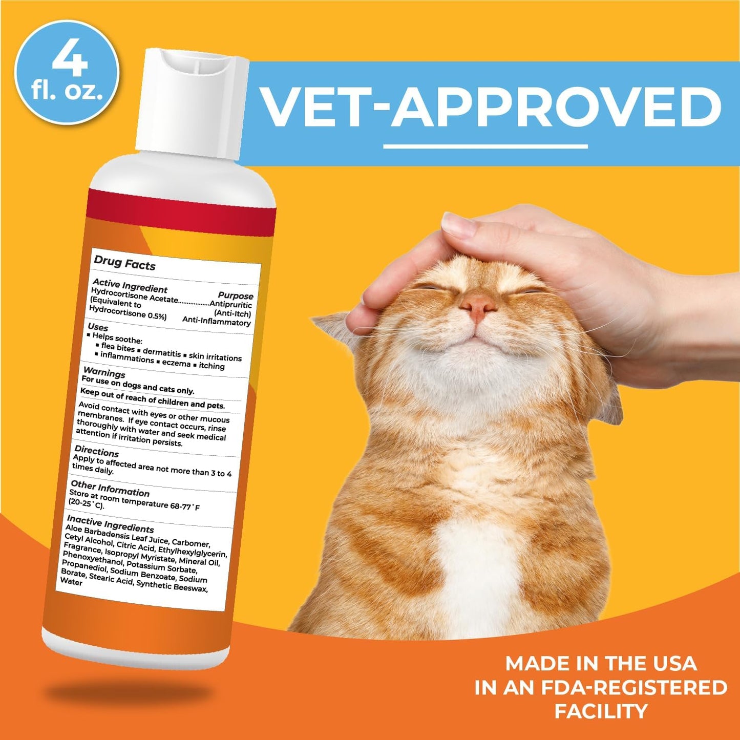 No sting pet itch relief lotion for dog paws and face folds