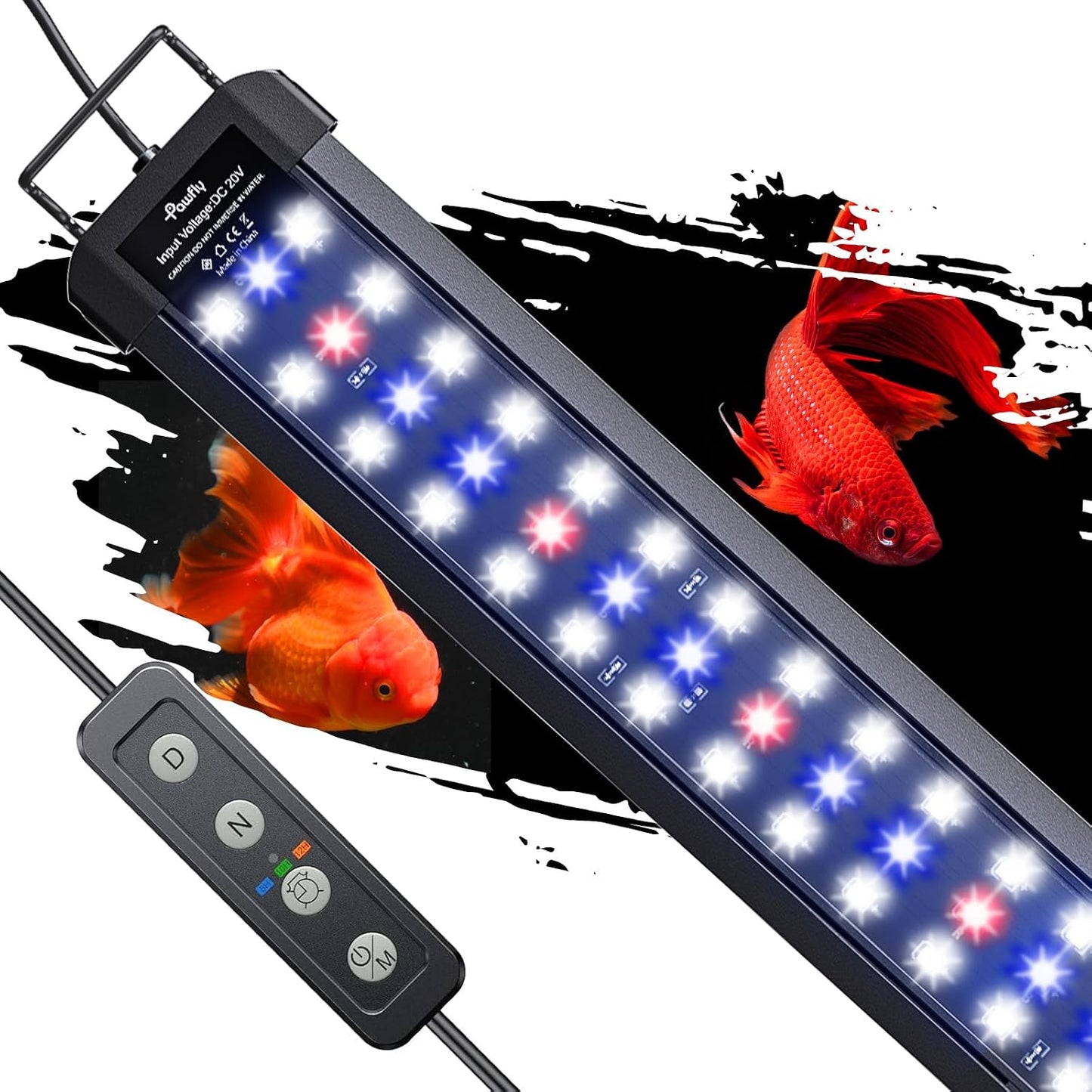 Pawfly 11W Aquarium LED Light for 12 to 18 Inch Fish Tanks Extendable Fish Tank Light with Full Spectrum Brilliant White Blue Red Lights with Daytime & Night Modes and Adjustable Brightness - Image 11