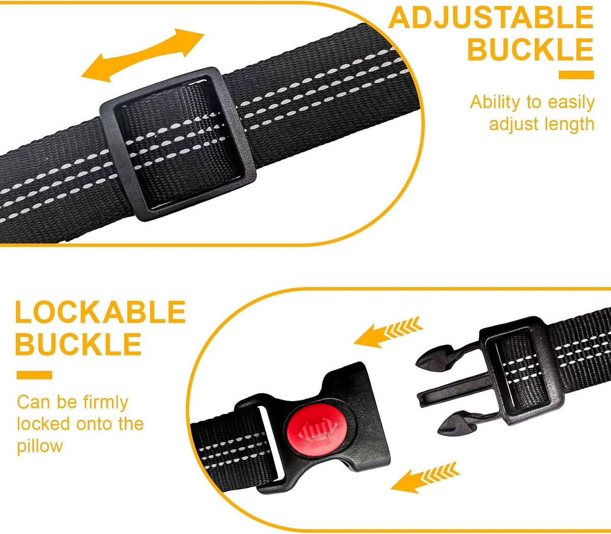 Two pack Frskcssd dog car safety restraints in black