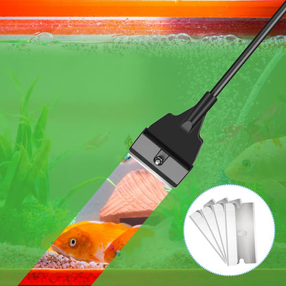 Side profile of the Honoson long handheld algae scraper tool showing the sleek alloy construction.
