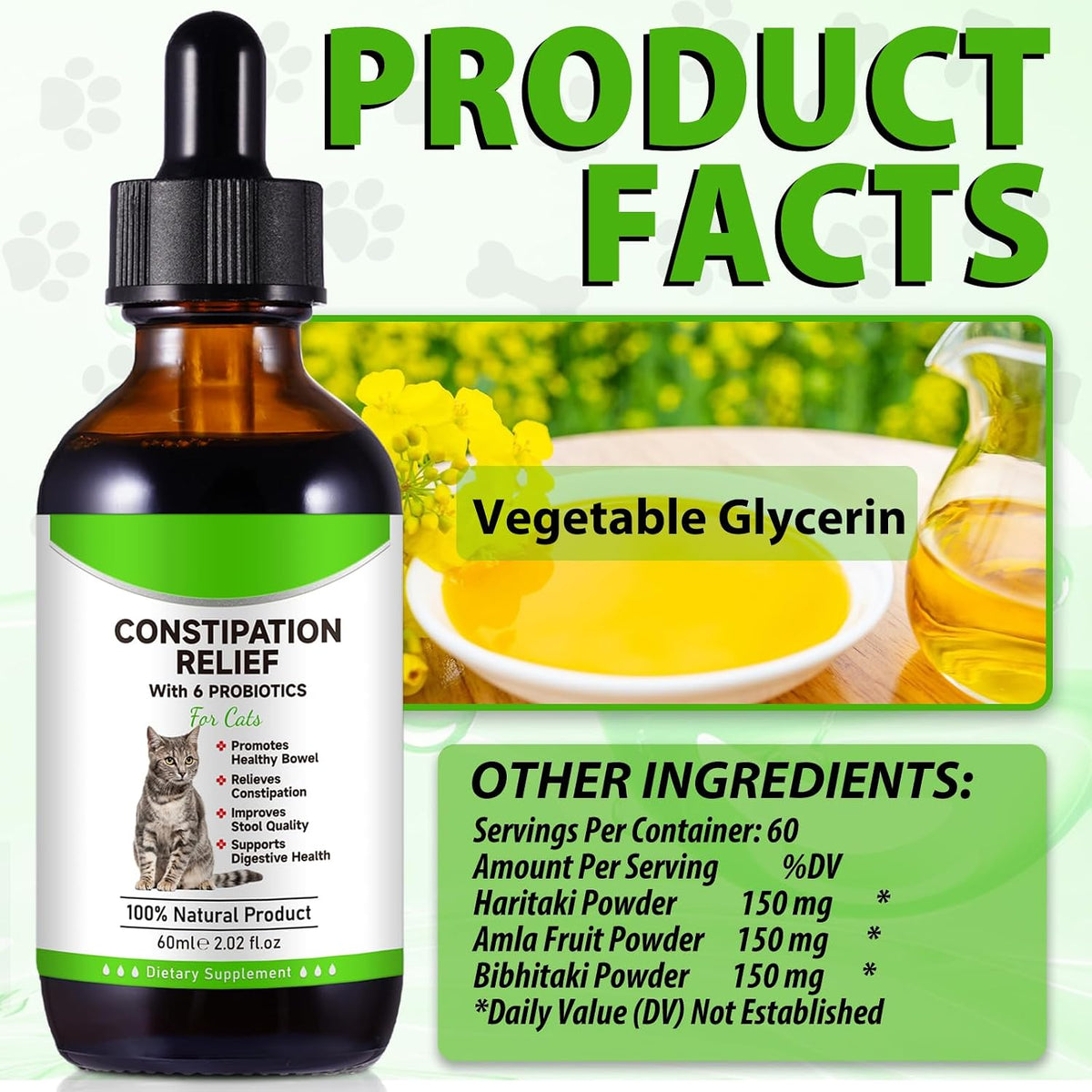 Netwik natural cat constipation drops bottle highlighting digestive health support for cats.