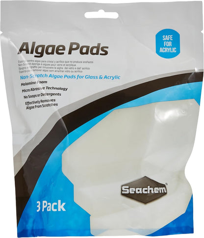 Seachem Algae Pad pack of 3 front view aquarium cleaning accessory