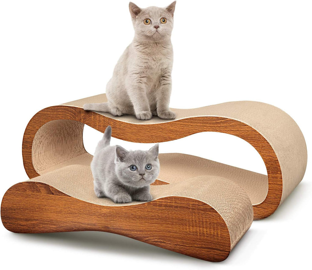 FluffyDream black triangle roof cat condo scratcher box display