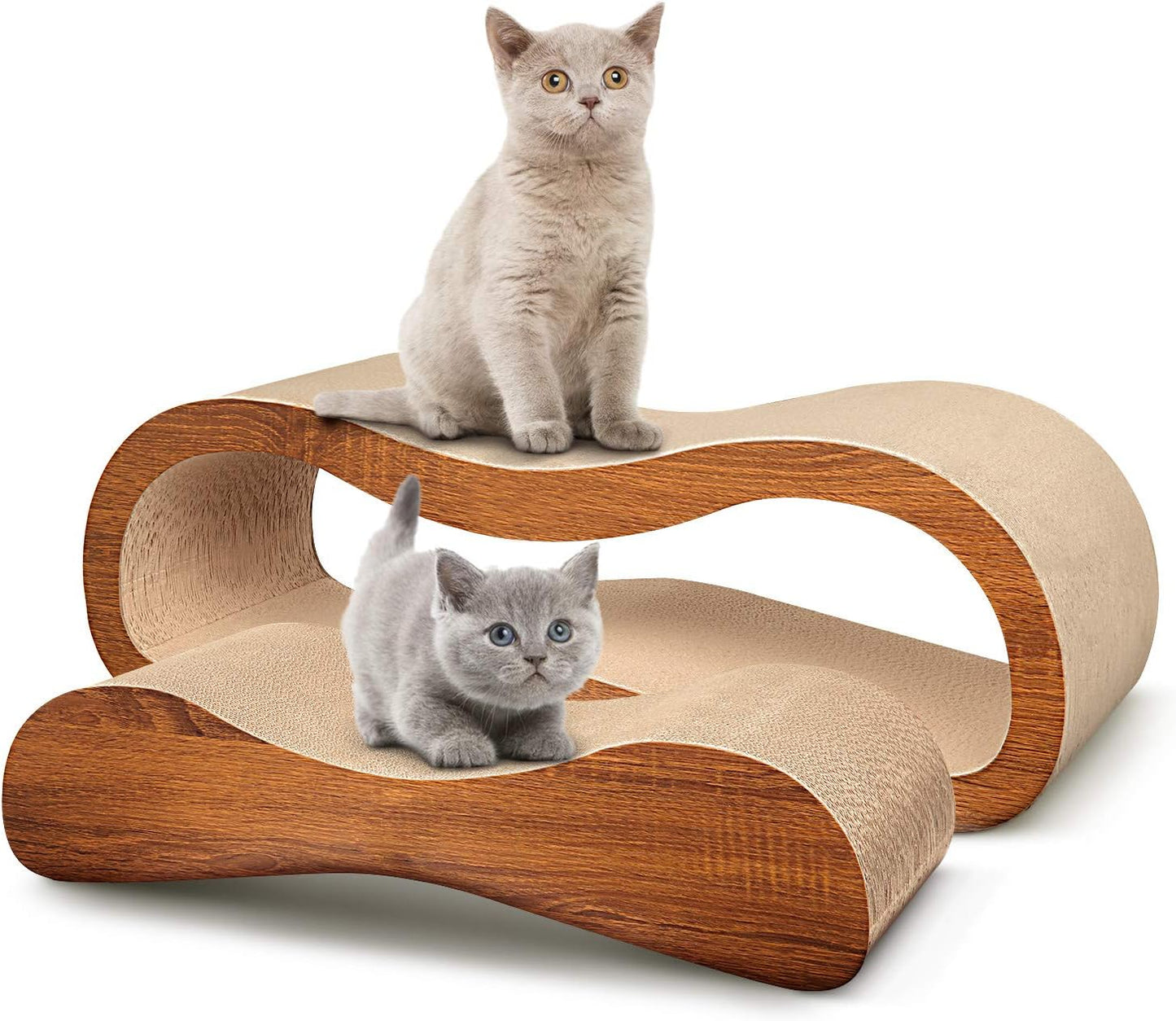 FluffyDream black triangle roof cat condo scratcher box display