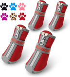 QUMY Dog Shoes for Small Dogs, Puppy Dog Boots & Paw Protectors for Winter Snowy Day, Summer Hot Pavement, Waterproof in Rainy Weather, Ourdoor Walking, Indoor Hardfloors Skid-Resistant Sole Pink 2 - Image 9