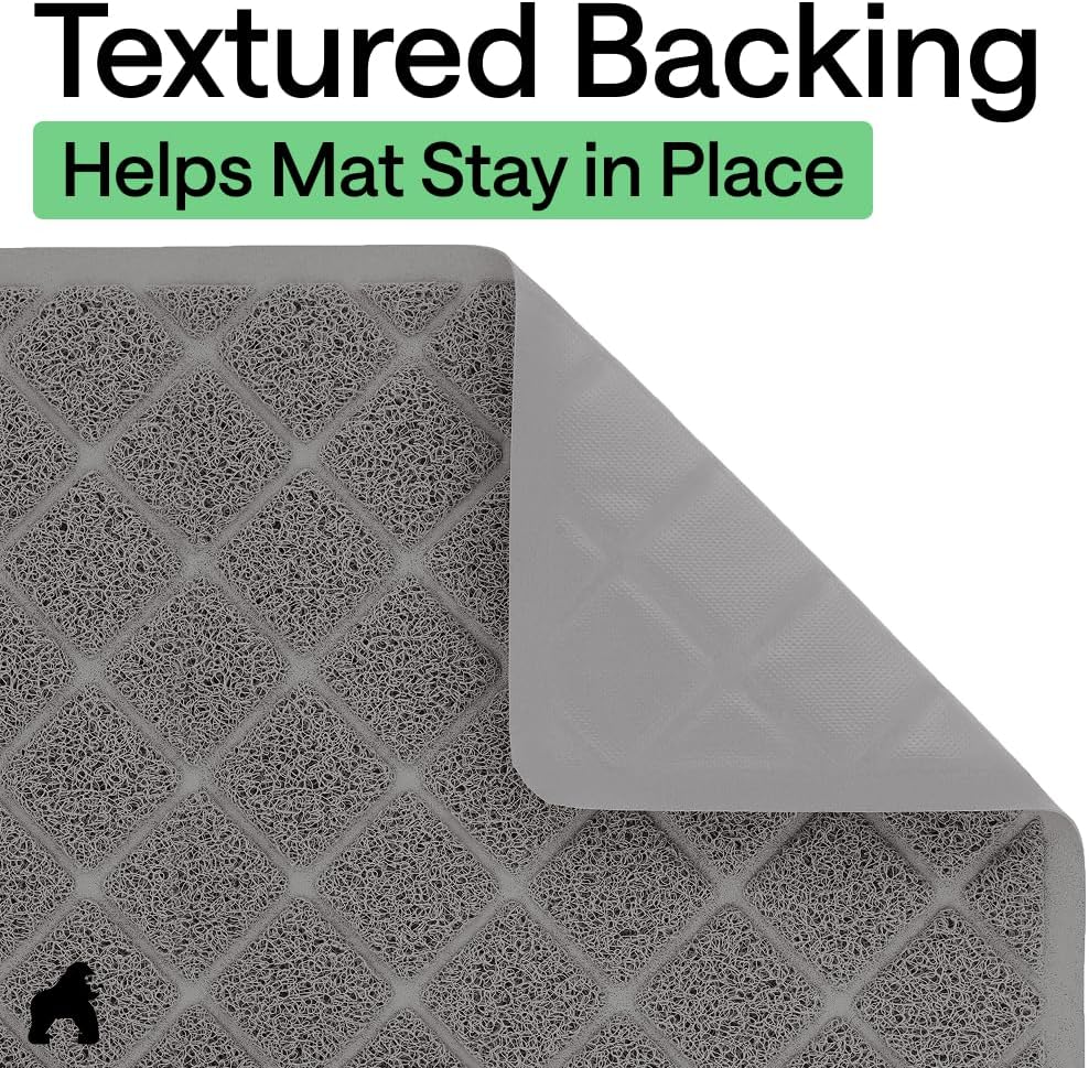 Gorilla Grip pet care mat showing water resistant backing material