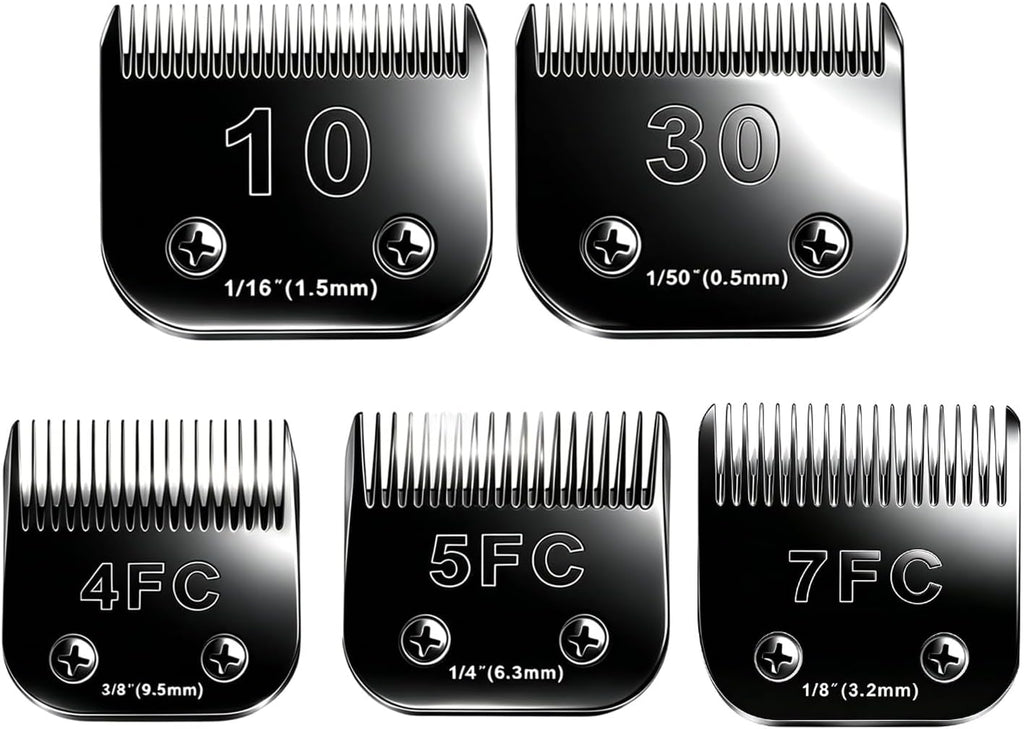 Side view of the black ceramic dog trimmer replacement blade profile.