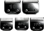 Side view of the black ceramic dog trimmer replacement blade profile.
