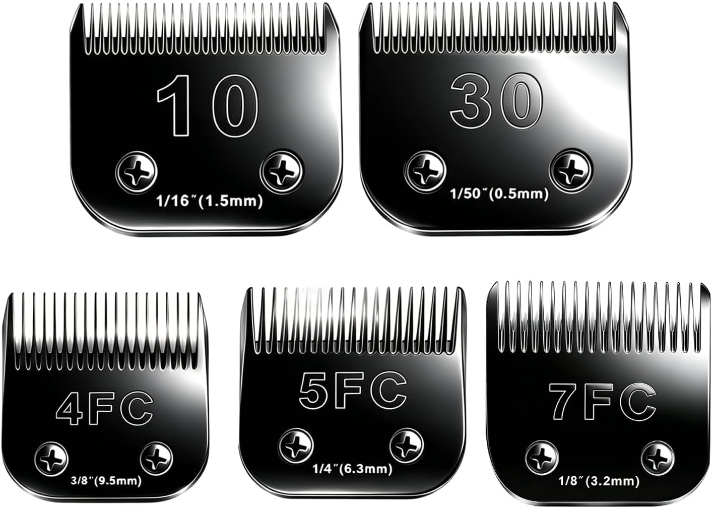Side view of the black ceramic dog trimmer replacement blade profile.