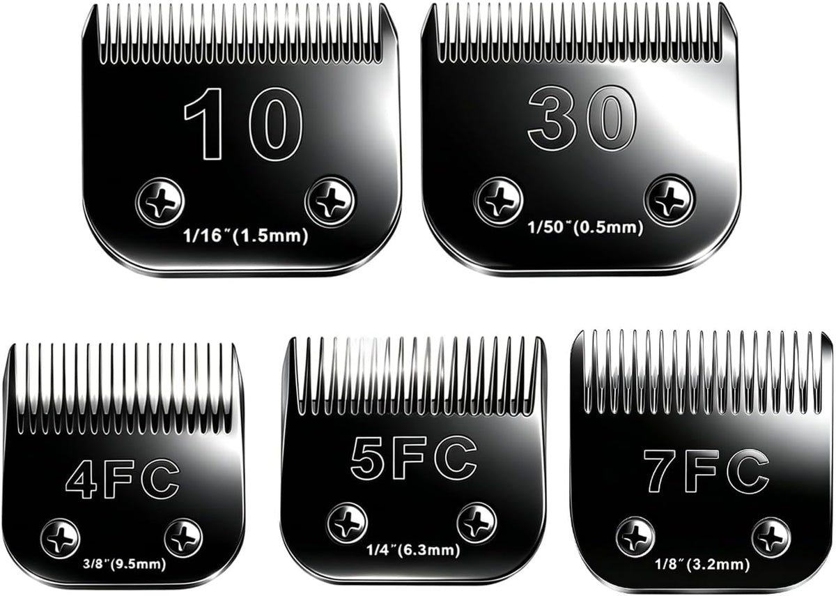 Side view of the black ceramic dog trimmer replacement blade profile.