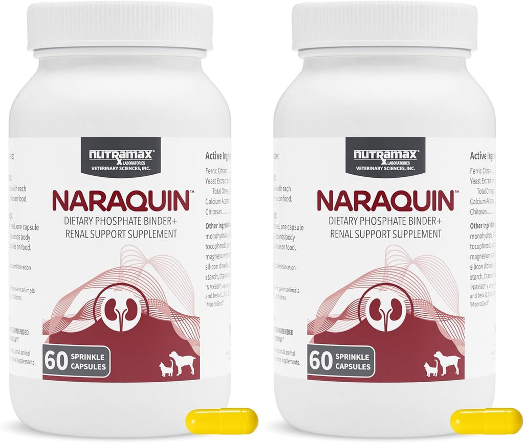 Nutramax Laboratories NARAQUIN(TM) Dietary Phosphate Binder + Renal Support Supplement for Cats & Dogs, 60 Count - Image 9