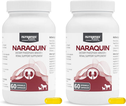 Nutramax Laboratories NARAQUIN(TM) Dietary Phosphate Binder + Renal Support Supplement for Cats & Dogs, 60 Count - Image 9
