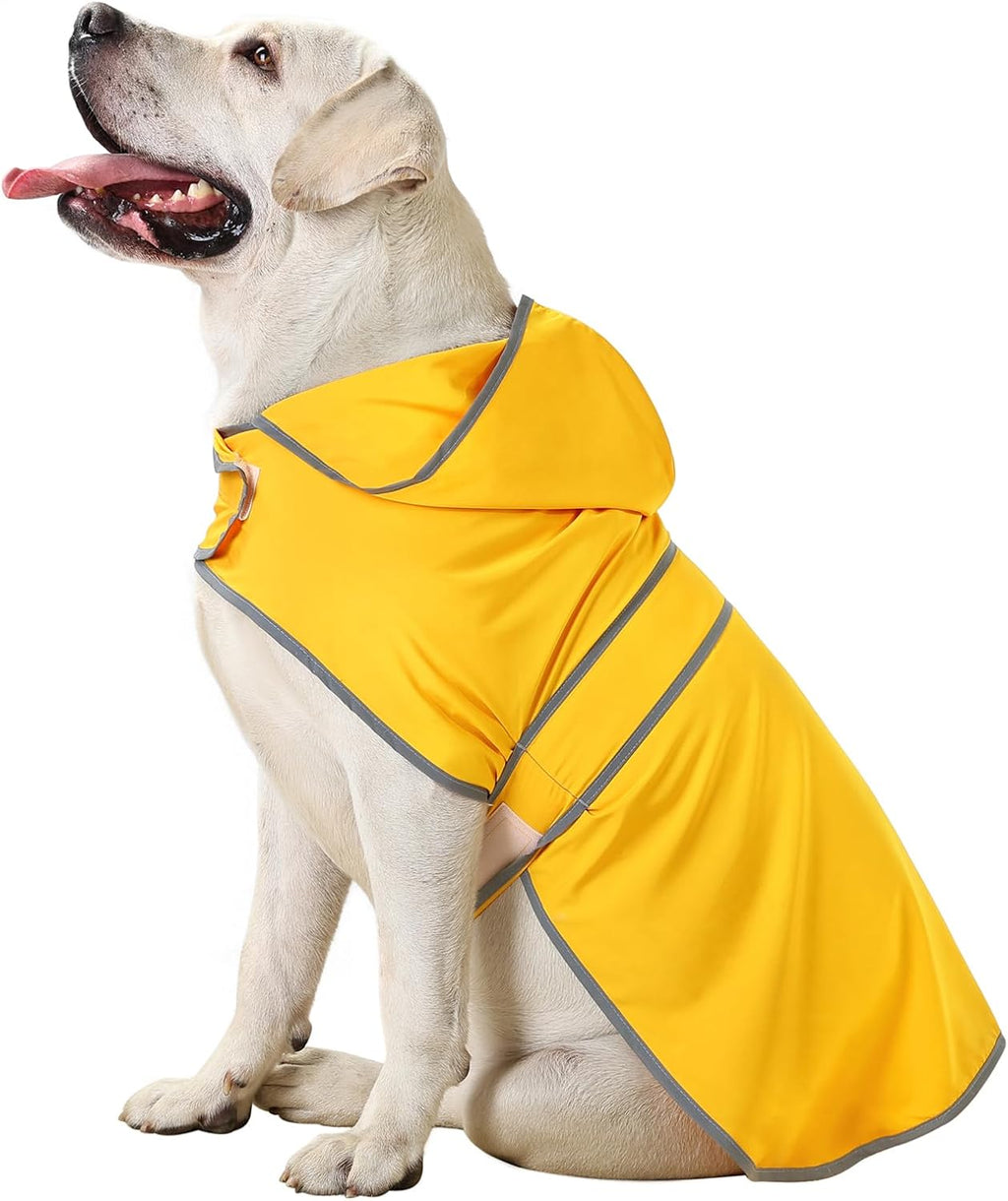 Dog Raincoat, Waterproof Dog Rain Jacket with Hood, Adjustable Rain Coat Poncho with Reflective Strips & Leash Hole for Large Medium Small Dogs Puppies, Lightweight Pet Clothes - Image 15