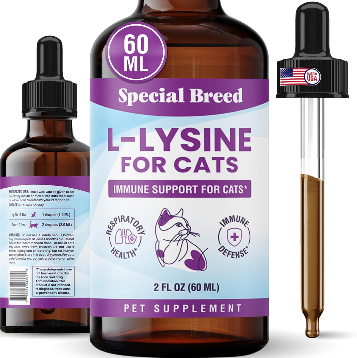 Ingredients list for Special Breed cat respiratory supplement