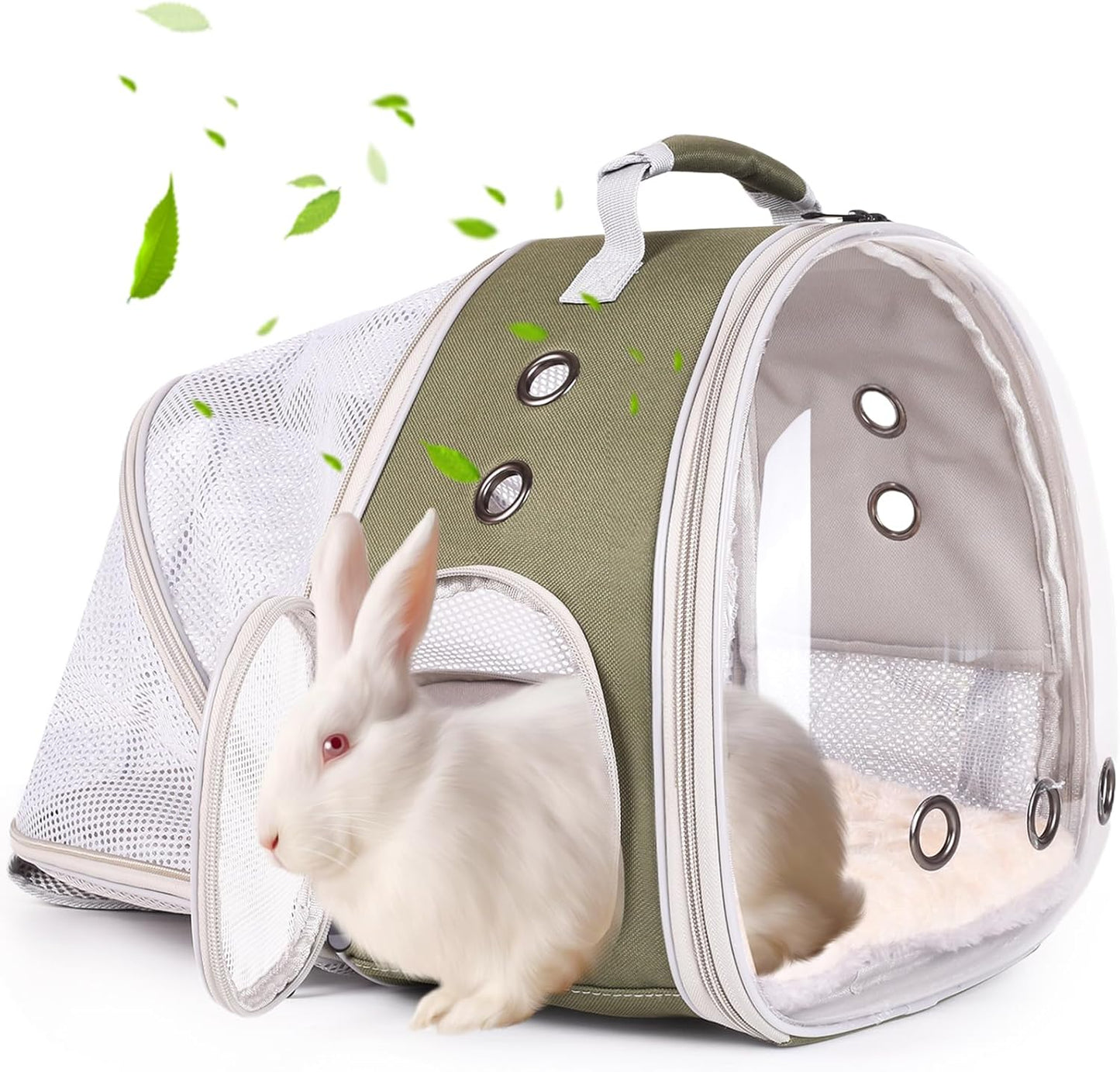 Back Expandable Backpack for Small Animals, Portable Travel Bag Breathable Pet Carrier Cages for Bunny, Guinea Pig, Bearded Dragon, Lizard, Rabbit, Squirrel, Tortoise, Kitten, Sugar Glider - Image 9